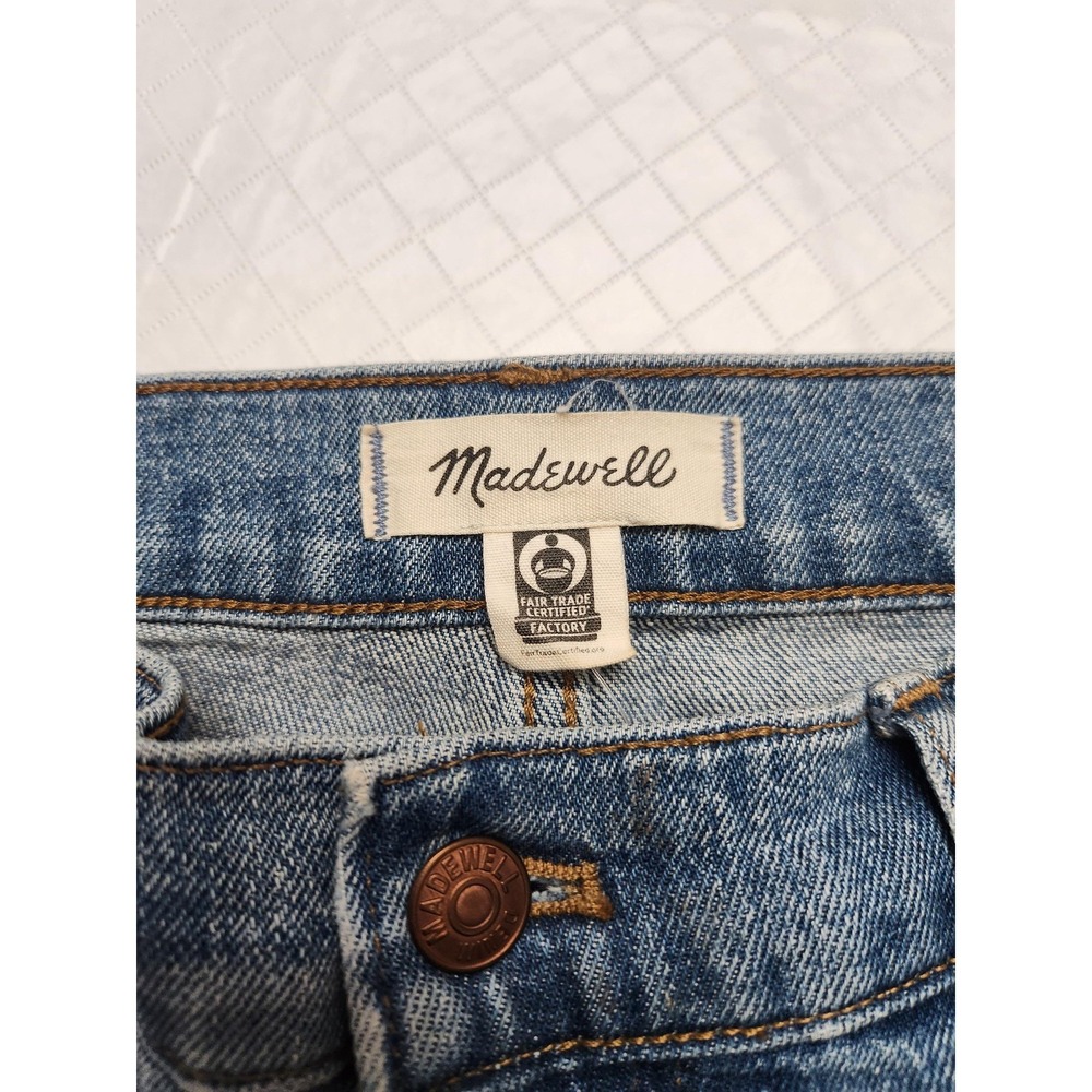 Madewell Jeans Womens 31 Blue The Perfect Vintage High Rise Crop‎ Frayed Hem - Picture 2 of 13